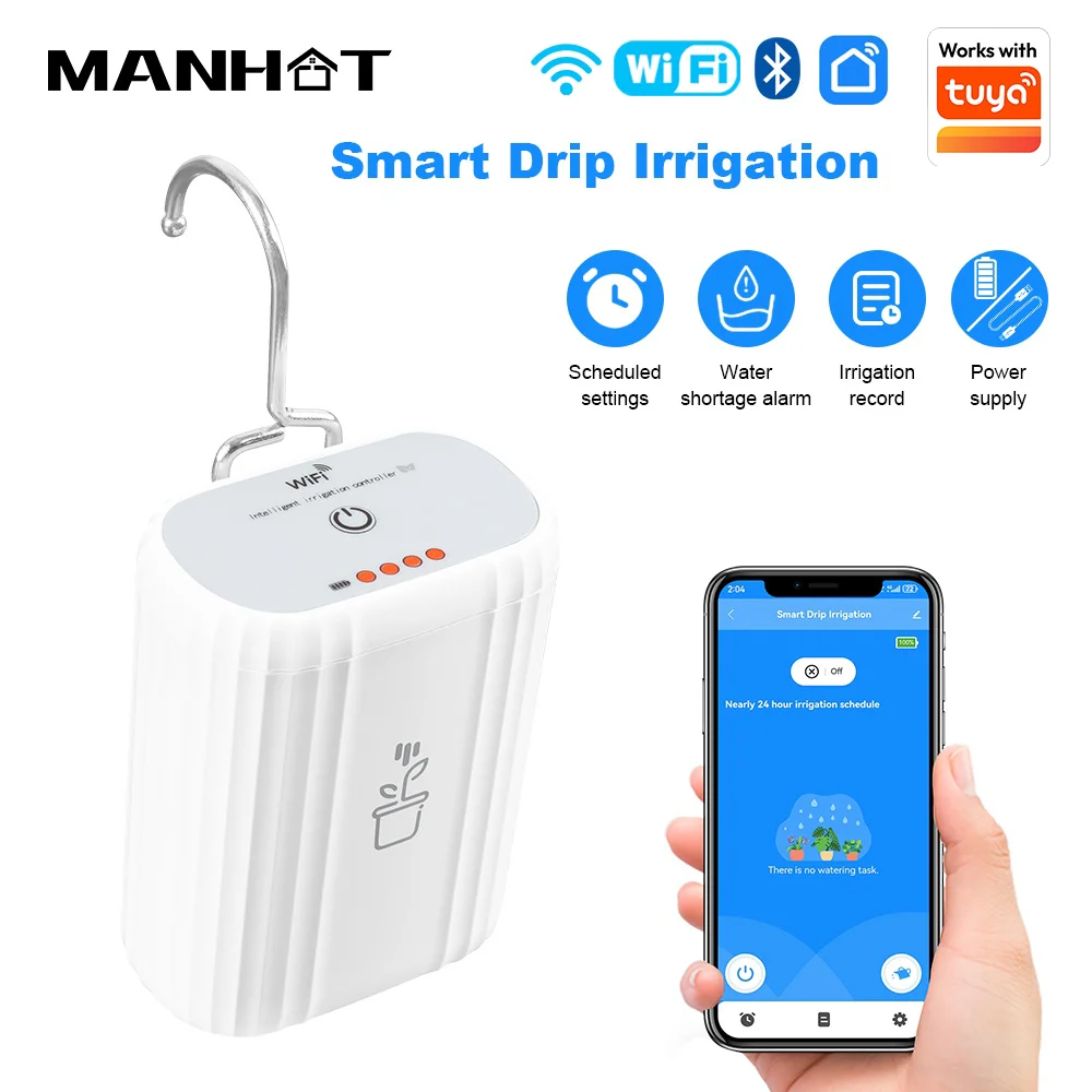 Smart WiFi Drip Irrigation Timer Automatic Watering System Work with Smart Life /Tuya App Remote Control Garden Watering Device