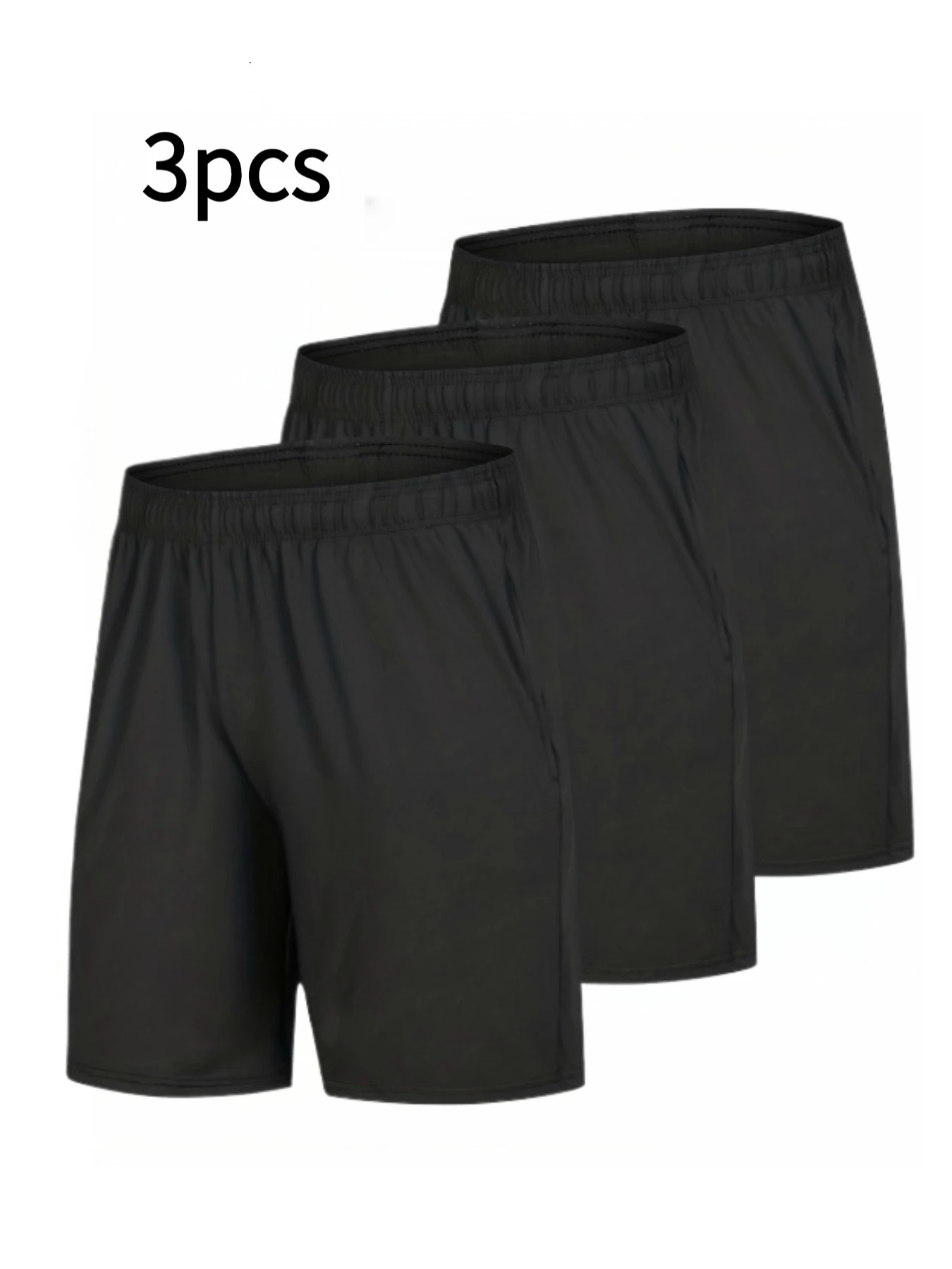 กางเกงขาสั้นลำลองผู้ชาย 3 ชิ้น แห้งเร็ว สวมใส่สบาย พร้อมเชือกผูกเอวแบบยืดหยุ่น