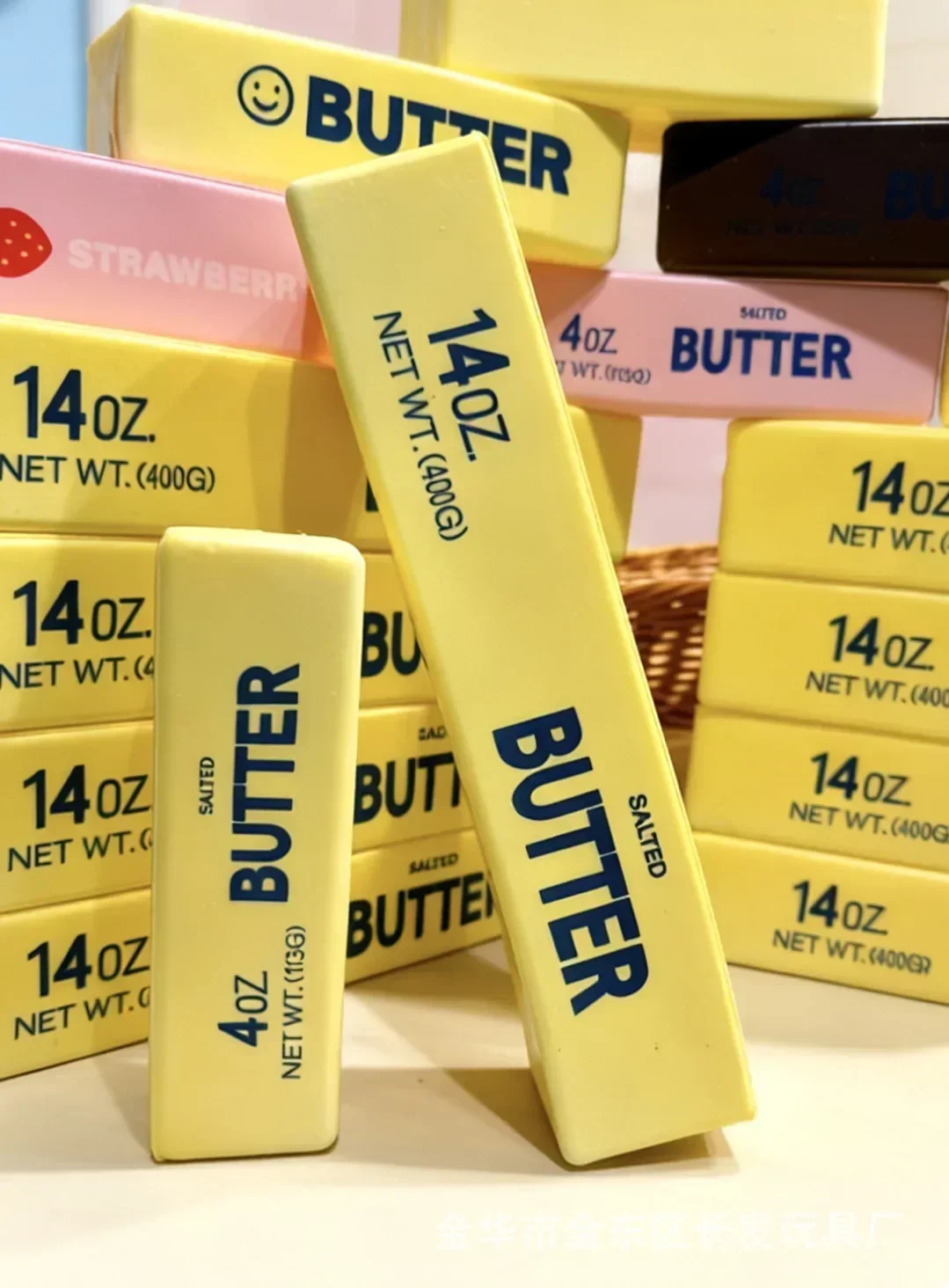 Butter Stick Fidget Toy, Squishy Elastic Cheese Stick, Funny Decompression Squeeze Toy, Stress Relief Prank Gift