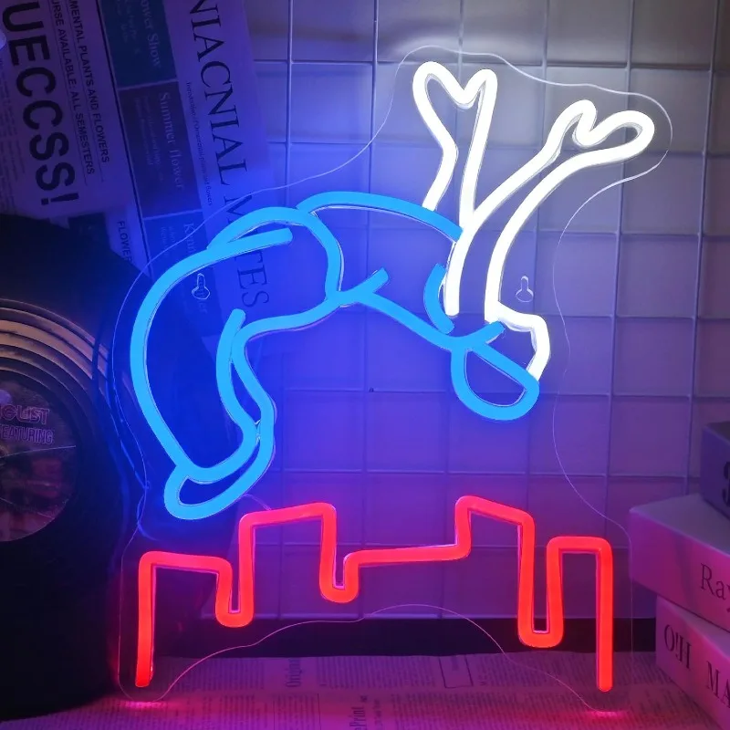 

Free Running Neon Sign For Wall Decor USB Power Neon Lights Cool Room Decoartion For Gym Parkour Sports Club Dimmable Lamp Signs