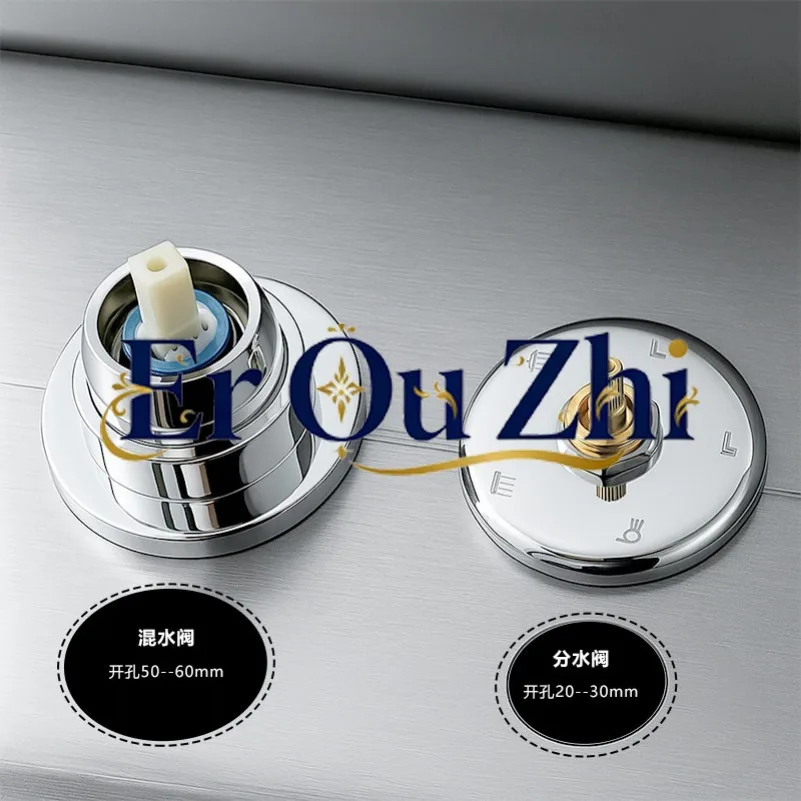 All-copper Integral Shower Room Faucet Hot and Cold Mixing Valve Switch Accessories Conversion Gear Regulator