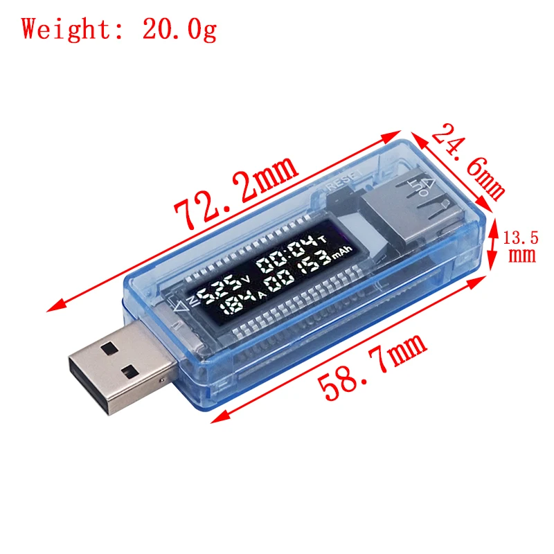 Voltage Meters Current Voltage Capacity Battery Tester USB Volt Current Voltage Doctor Charger Capacity Tester Meter Power Bank