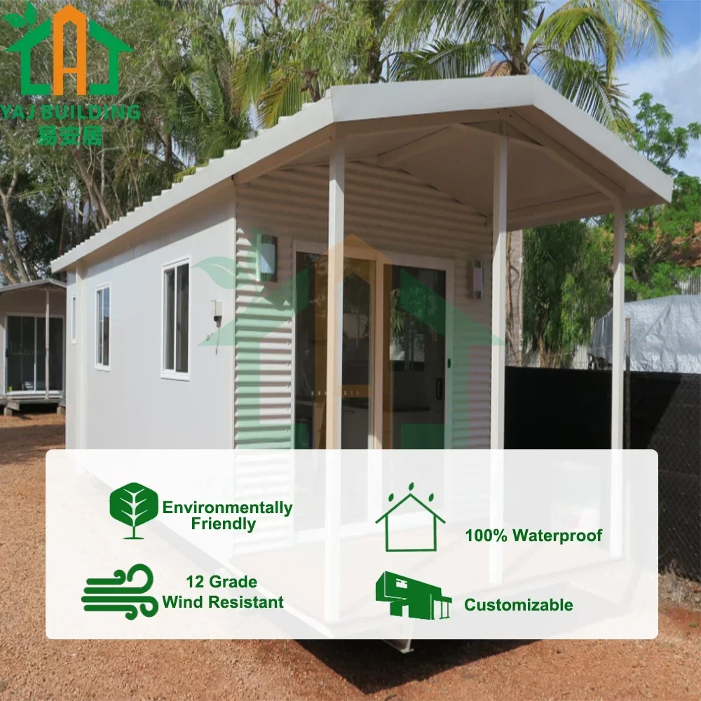 Factory custom cottage moveable garden cabin home tiny waterproof prefabricated mobile home  for holiday affordable house