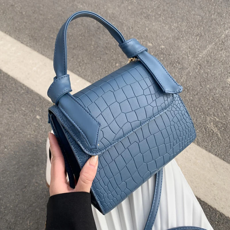 2023 Crocodile Pattern PU Leather Crossbody Bags for Women Chain Female Shoulder Handbags Mini Purses Travel Crossbody Bag