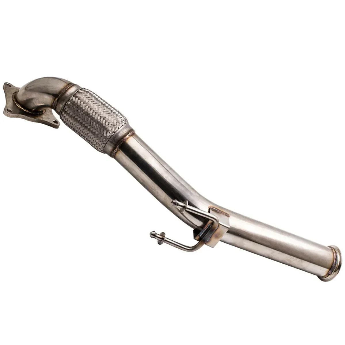 For VW Golf MK5 MK6 Audi A3 S3 Skoda Octavia Seat Leon Cupra R 2.0T 3" Outlet Stainless Steel Exhaust Muffler Decat Downpipe - view 3