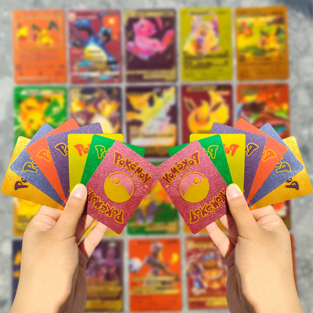 55 sztuk Pokemon Tag karty zespół Vmax EX GX angielski Rainbow świecące karty Pikachu ogień oddychanie smok handlu kolekcja karty zabawki