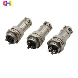 1Set GX16 Male - Female Metal Circular Aviation Plug Socket Connector 16mm 2Pin/3Pin/4Pin/5Pin/6Pin/7Pin/8Pin/9Pin/10Pin