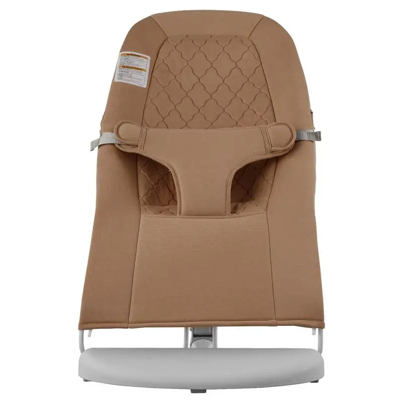 

Baby bouncer, bouncer seat for babies from 0-9 months, rocking seat for newborns with 2 reclining angles & 3-point harness, baby swing with carrying bag for indoor & outdoor use, 651x410x600mm, camel