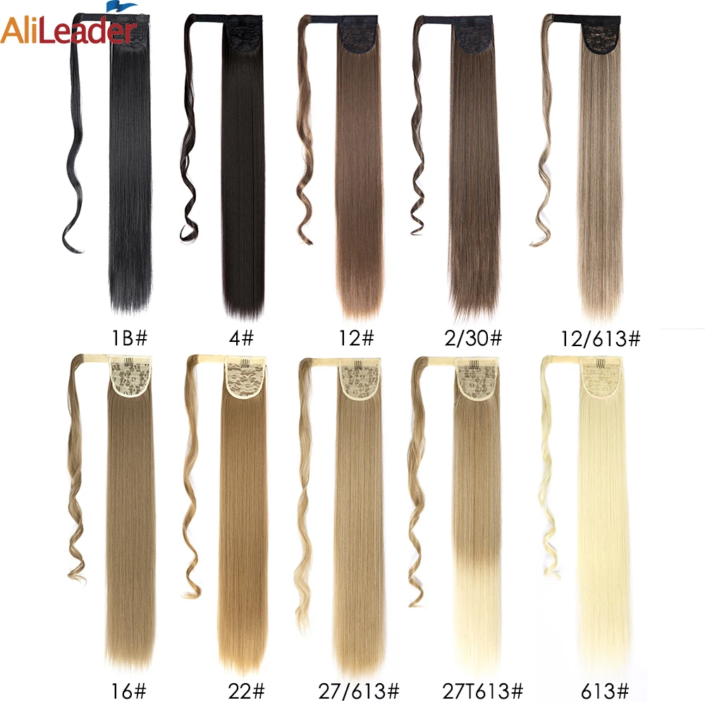 Soft Hair Extensions Ponytail for Women 85cm Extra Long False Ponytail Clip In Hairpiece Wrap Around  Fake Horse Tail