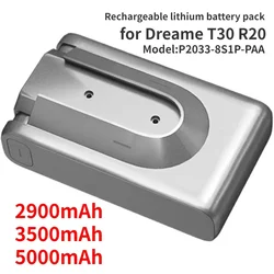 Original 5000mAh Replacement Battery for Dreame T30 R20 Cordless Vacuum Cleaner Rechargeable Removable Cordless Extra Battery