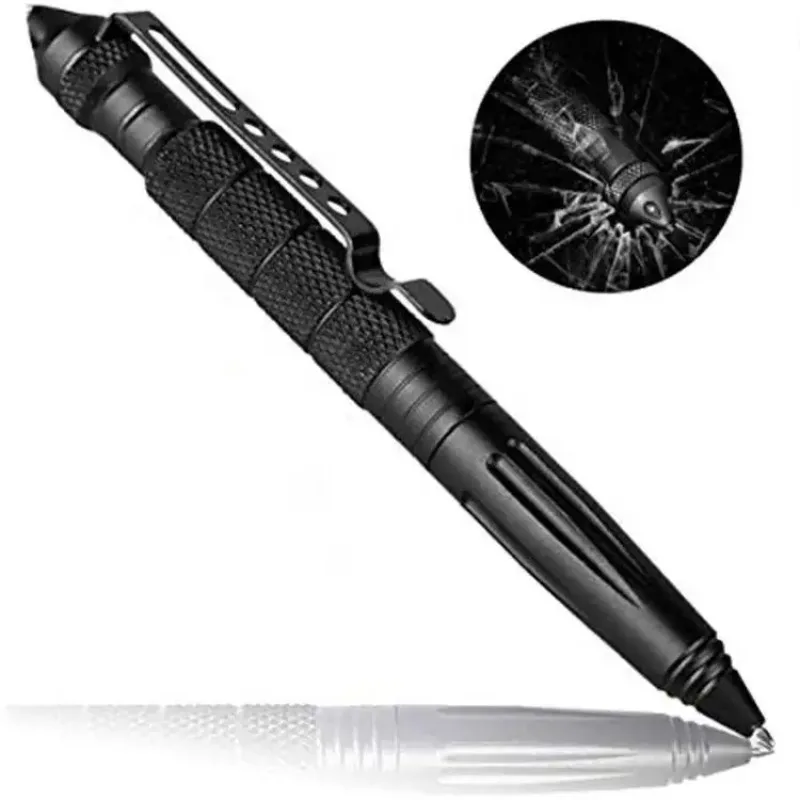 Multifunctional Metal Tactical Pen Glass Breaker  Anti Skid Emergency Self Defense Supplies Security Tactical Pen