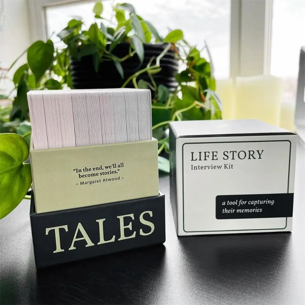 150 Life Story Interview Kit Cards Relationship Family Conversation Cards Get to Know Parents and Grandparents for Family Game