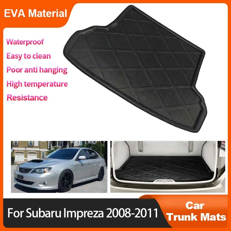 Car Rear Trunk Mats For Subaru Impreza Sedan B3 GH GR 2008 2009 2010 2011 Waterproof Protective Anti-Slip Storage Pad Accessorie