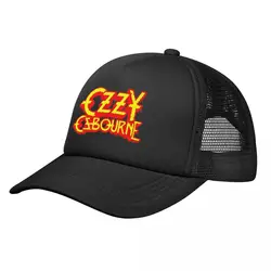 Trip Throughozzy Ozzy Osbourne czapka typu Trucker mężczyźni kobiety sportowe Heavy Metal kapelusz tata regulowany siatka poliestrowa czapki baseballowe lato