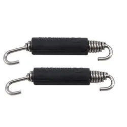 2PCS Stainless Steel Universal Motorcycle Muffler Exhaust Springs Hooks Front Middle Link Pipe Exhaust Connect Spring