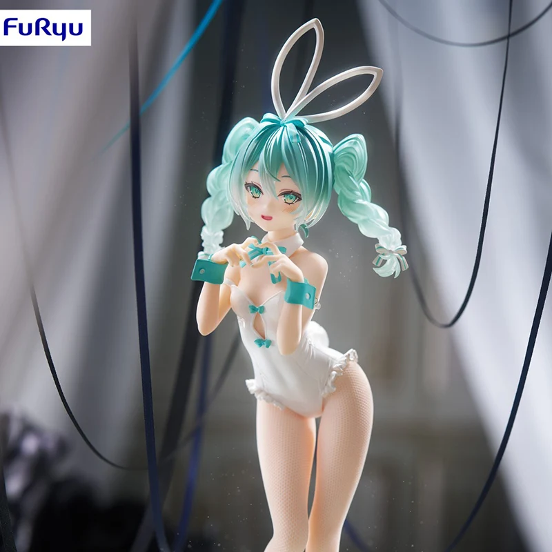 FuRyu BiCute Bunnies Hatsune Miku -Rurudo White Ver.- PVC 27CM Anime Actionfiguren Modellsammlung Spielzeug