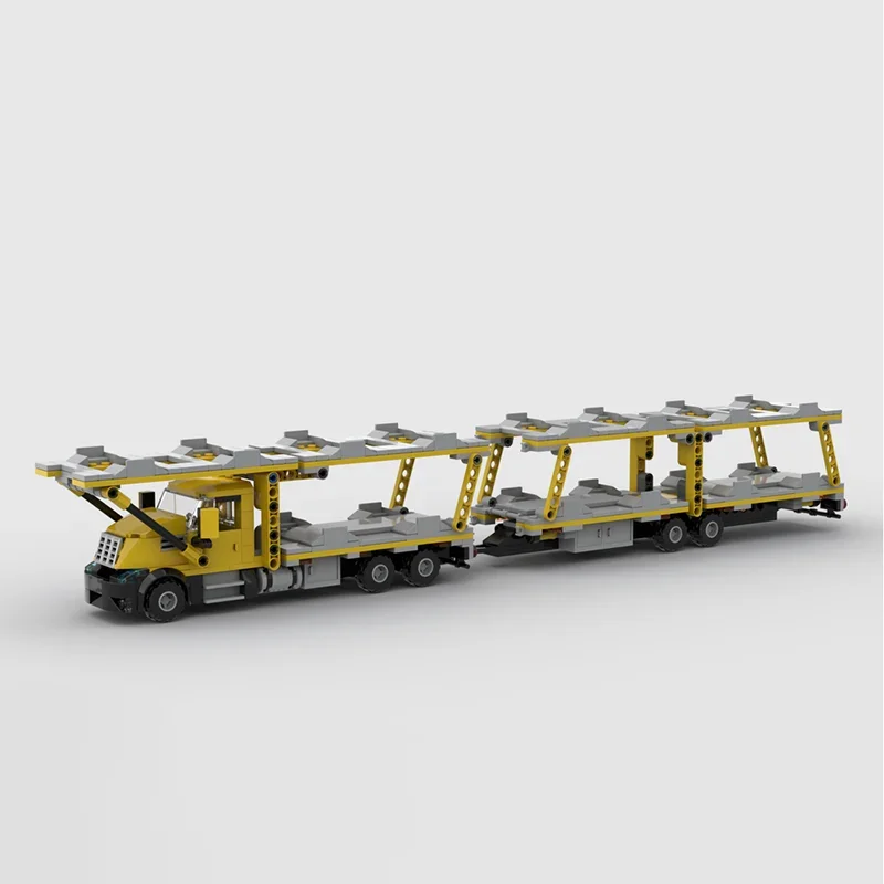 アーバントラックモデル Moc ビルディングレンガ車 tTransport トラックモデルテクノロジーモジュラーブロックギフトクリスマスおもちゃ DlY セットアセンブリ