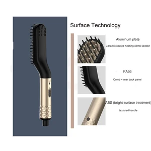 Peigne chaud, lisseur, peigne électrique à ions négatifs chauffant pour hommes, brosse lissante, brosse humide, séchez, coiffeuse rapide 10 meilleurs lisseurs à cheveux en vente - No4