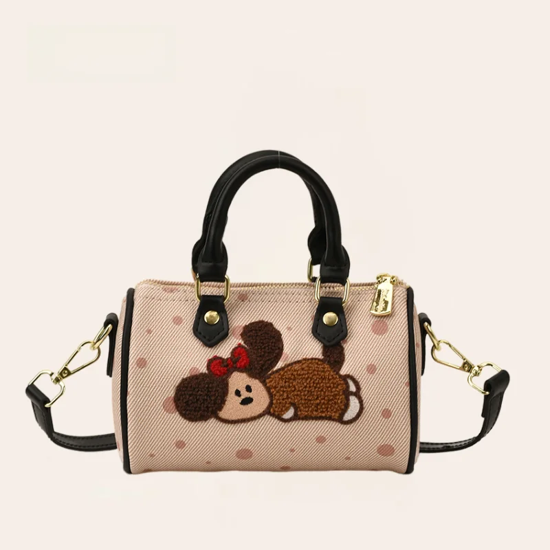 

Cute Original Design Crossbody Bag Versatile Handbag Birthday Gift for Teenage Girls Leather oulder Strap round Cylinder ape