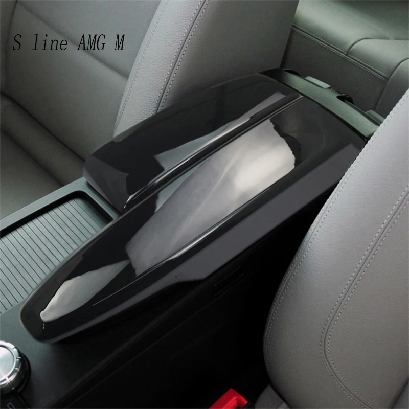 For Mercedes Benz C Class W204 GLK X204 Car Center Console Stowing Tidying Armrest box protect stickers cover Trim Accessories