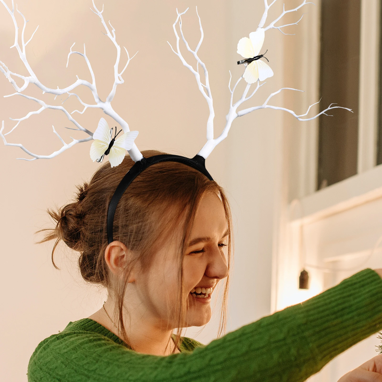 

1pc Silicone Christmas Photo Prop For Party Headband Xmas Halloween Masquerade Ball New Year Eve Celebration Decoration