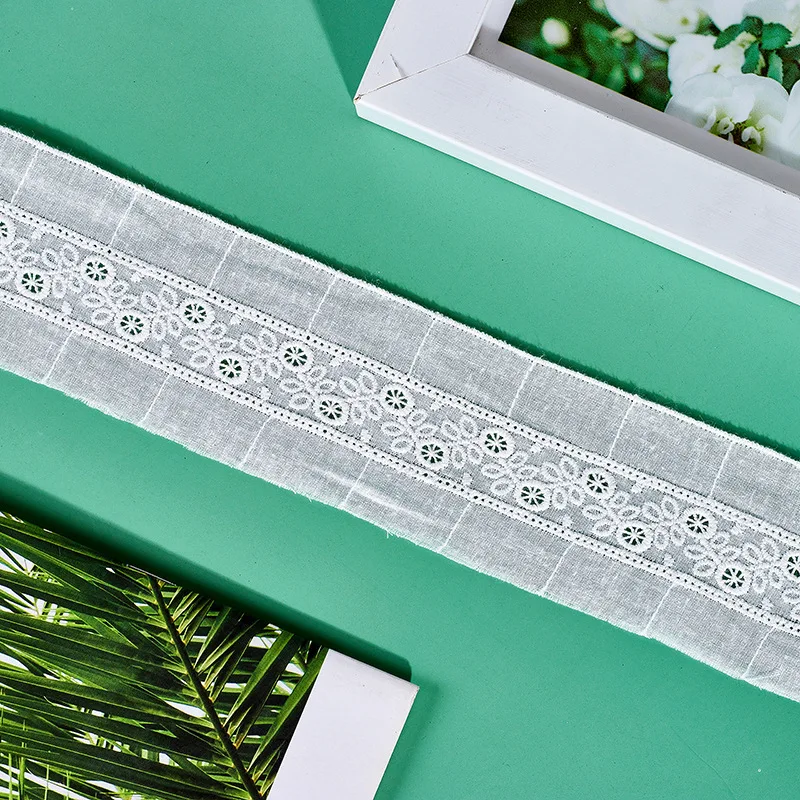 30Yards Cotton Embroidery Lace Trim, Patchwork Needlework, Sewing Accessories, Clothes Decoration, Garment Material,