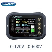 JUNTEK KG160F Battery Monitor  DC 0-120V 600A Battery Tester Voltage Current VA Meter Battery Coulomb Meter Capacity Indicator