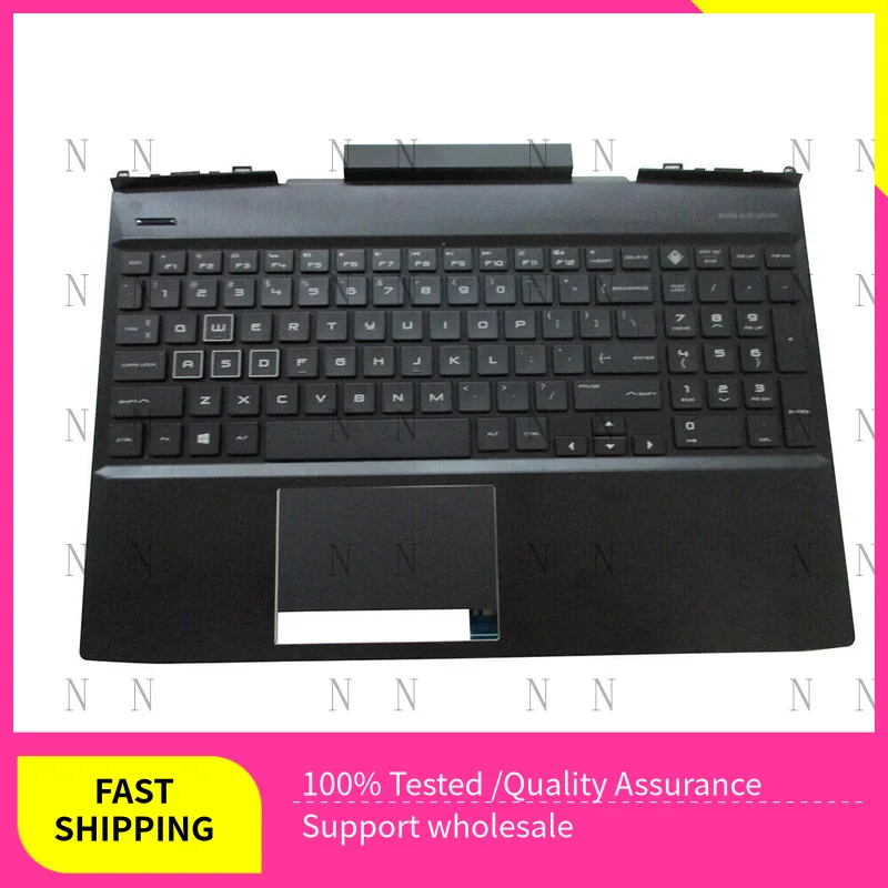 

YJJ New For HP Omen 15-DC 15T-DC TPN-Q211 Palmrest US RGB-BL Keyboard