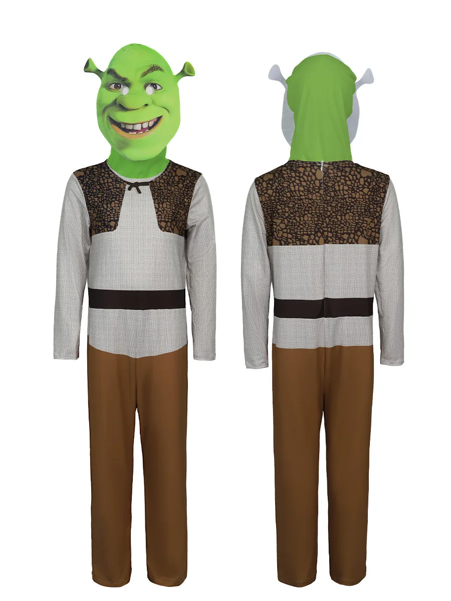 مهرجان Shrek Monster Shrek Fiona Princess Cosplay مرحلة الأداء فستان أخضر طويل كوسبلاي