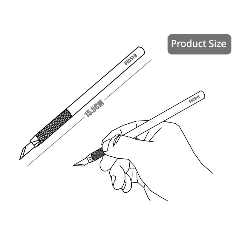 MSWZ MS-072 Model Full Metal Wide Mouth Pencil Knife High Carbon Steel Hobby Cutting Tool for Gundam Military Model DIY Craft
