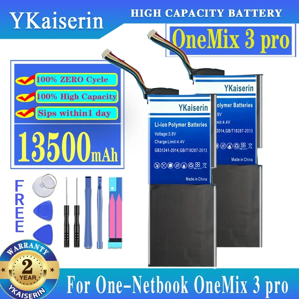 

YKaiserin Cycle 13500mAh Battery For One-Netbook OneMix 3 Pro 3pro High Quality Replacement Accumulator