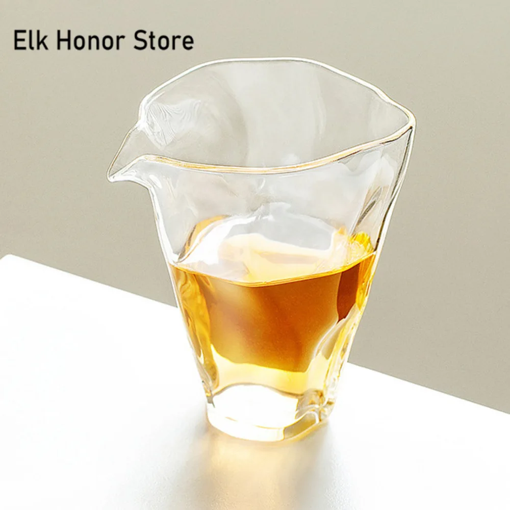 130ml High Borosilicate Glass Tea Pitcher Ancient Thickened Fair Cup Divide Tea Cha Hai Household Justice Cup Cafes Teaware Gift