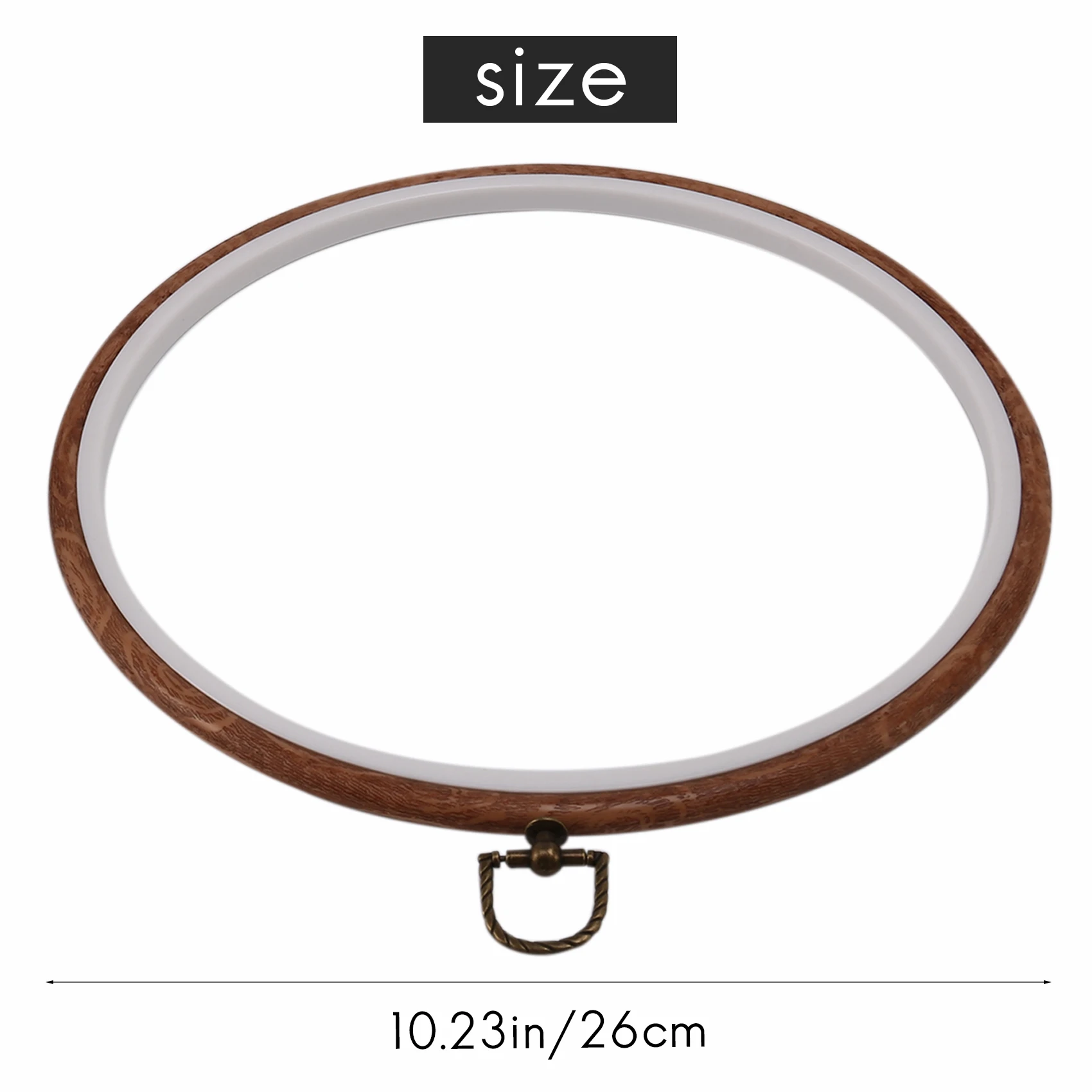 3 Pieces 10 inch 26cm Embroidery Ring Cross Stitch No Slip Hoops Set Imitated Wood Display Frame Circle Embroidery Kits