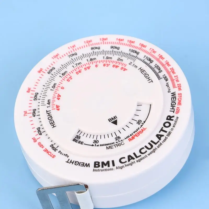 

1.5M BMI Body Measuring Tape Sewing Ruler Waist Tape Measure Portable Round Soft Measurement Ruler Plastic Waist Ruler
