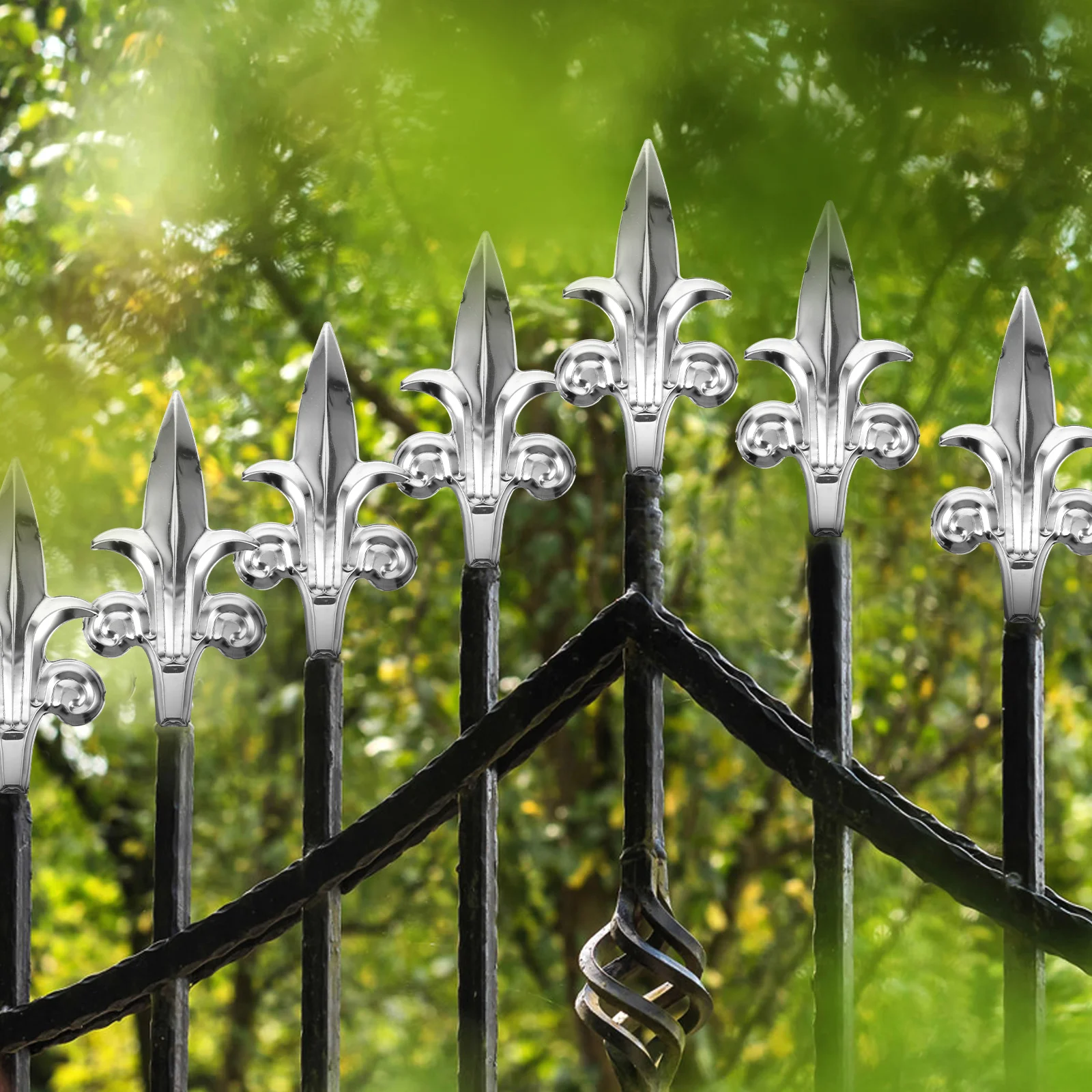 

10 Pcs Stainless Steel Anti Climbing Fence Decorations 201 Silver Modern Garden Yard Finials