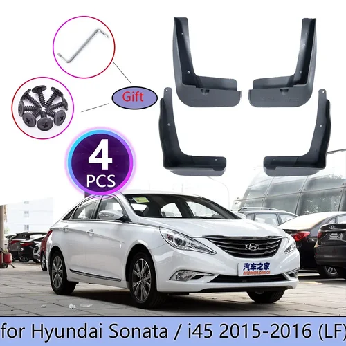 Guardabarros de 4 piezas para coche, accesorio de protección para rueda, para Hyundai Sonata ECO SE 2015 2016