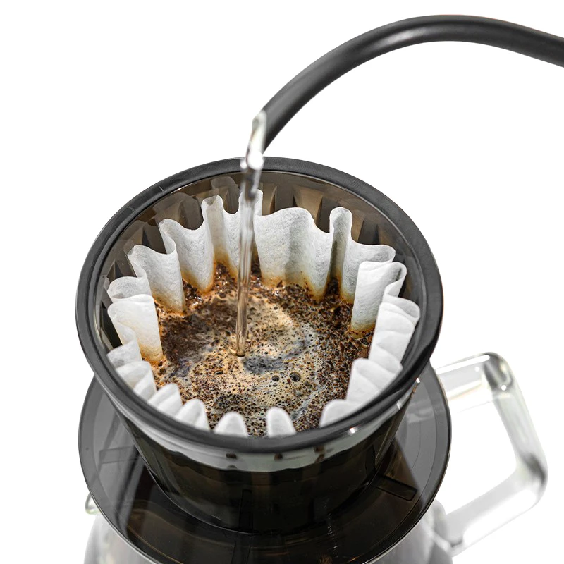 Wave Coffee Dripper Crystal Eye Pour Over Coffee Funnel Filter Cups Coffee Maker Flat Bottom Increase Uniformity