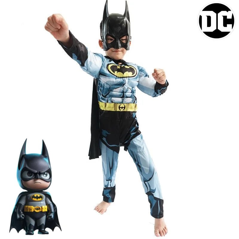 Personalizado DC Series Batman Cool Creative Anime patrón de dibujos animados niños niñas nuevo Halloween Cosplay moda disfraz capa máscara conjunto