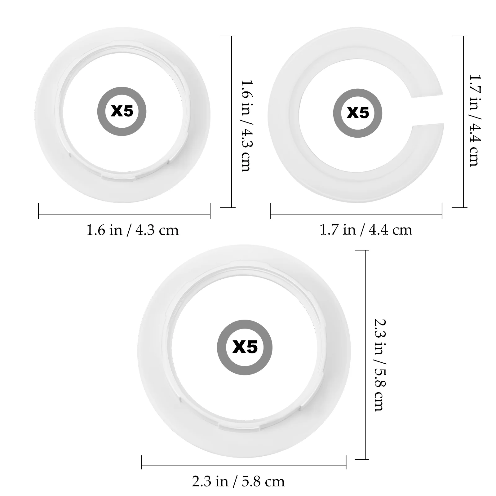 15 pz paralume adattatore parti del dispositivo di illuminazione paralume anello di riduzione anello paralume (E14, E27, E27 a E14)