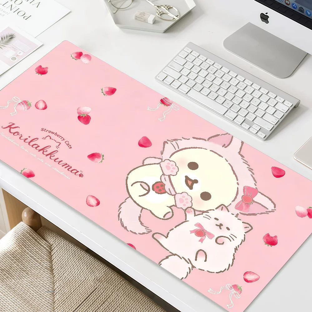 Mouse Cute Pad MousePad Non-slip Lockedge R-Rilakkuma Office Cartoon Student Gaming Thickened Large Writing Pad Cushion