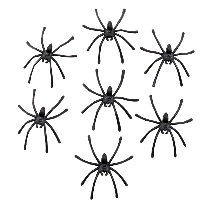 

N80C 200Pcs Faux Spiders Spoof Toy Trick Halloween Party Props