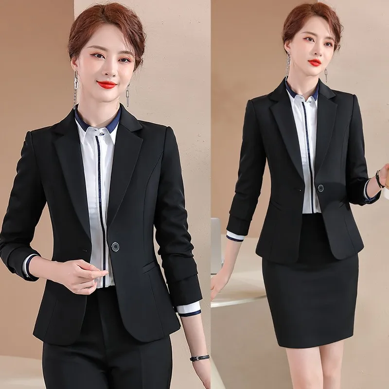 

1701 Business Suit Women's Autumn and Winter New Temperament White-Collar Worker Workplace Business Formal Wear Suit Commuting W