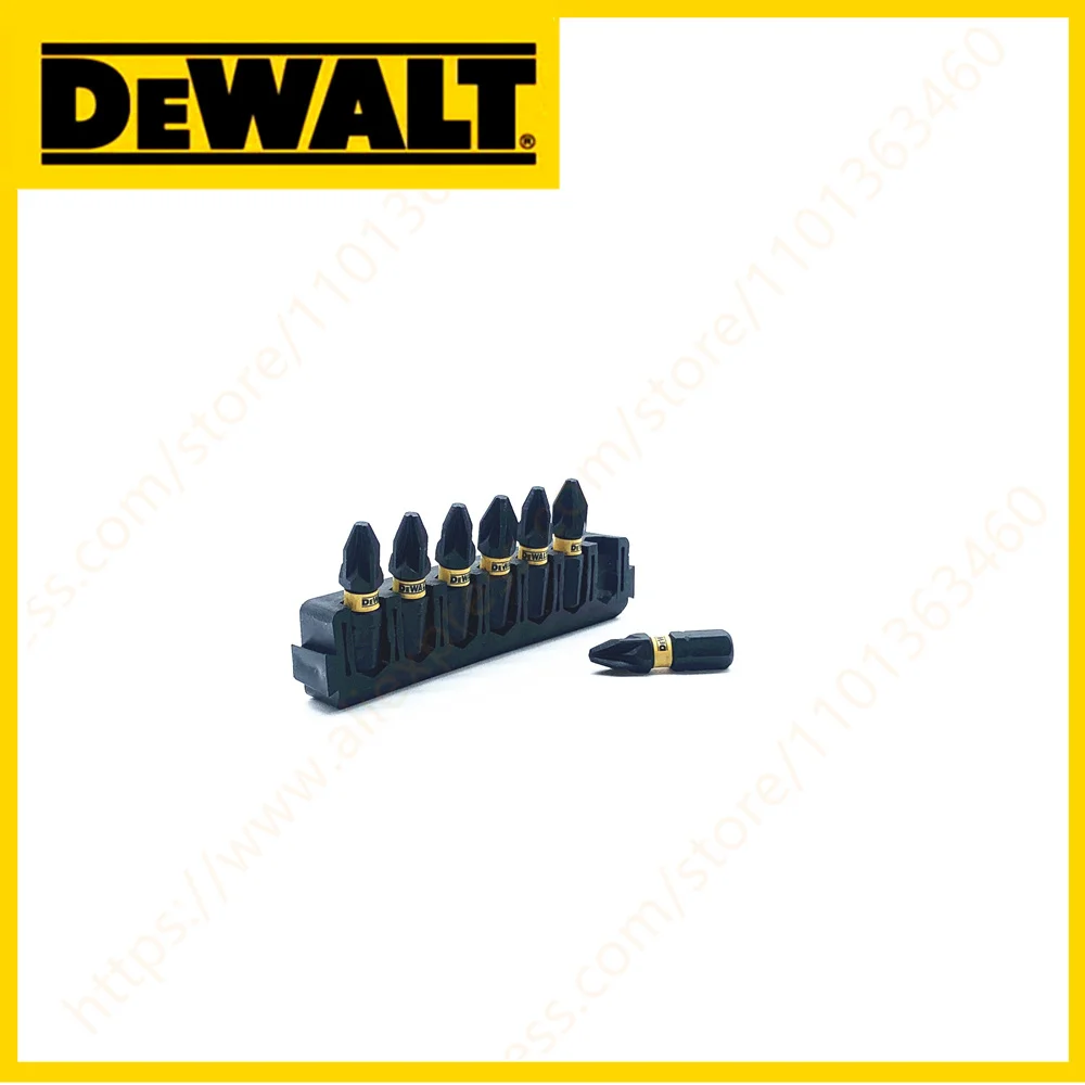 DEWALT 25MM PZ2 7 pezzi punte per trapano a percussione Set di testine per cacciavite in metallo duro in acciaio ad alta velocità