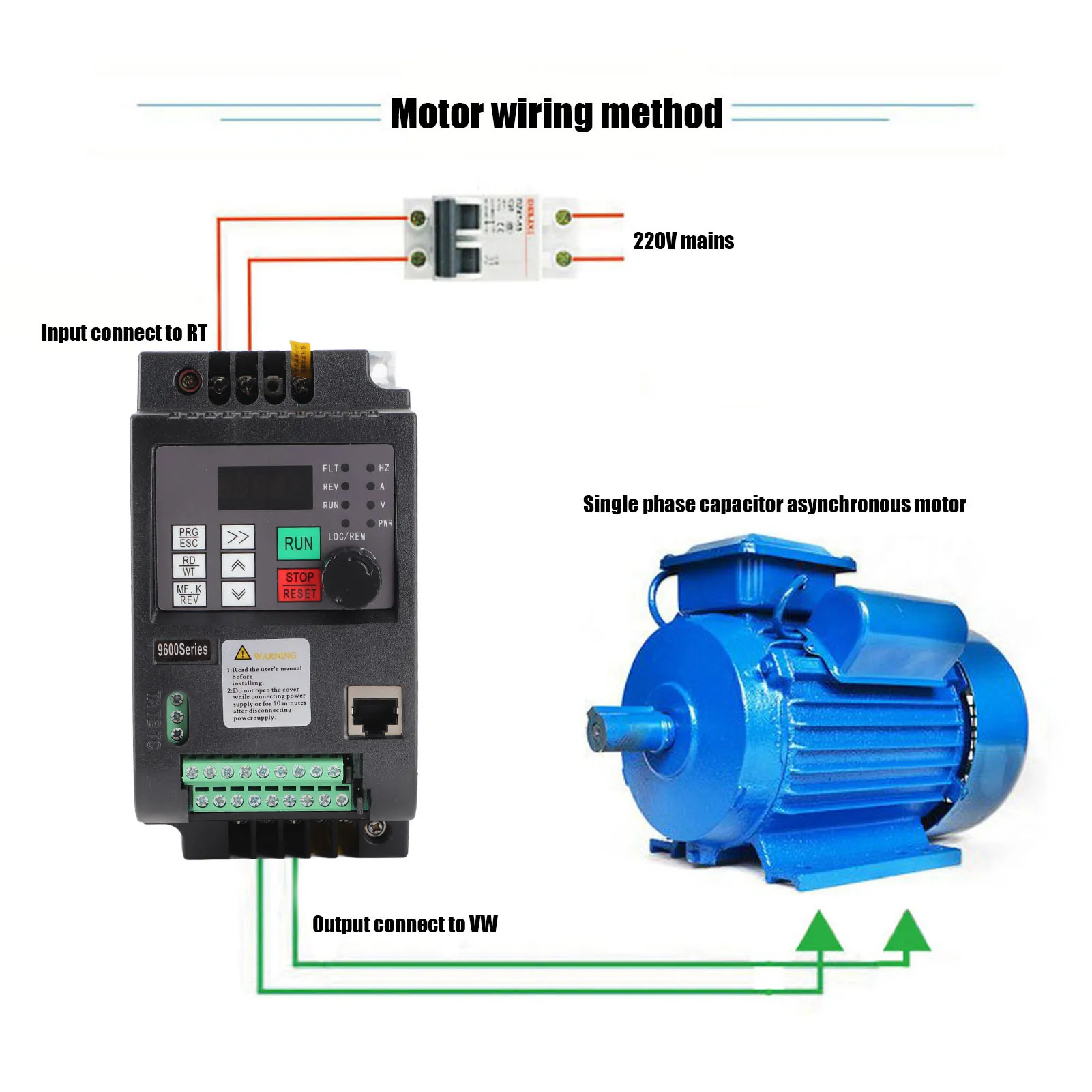 모터 변환기 NFLIXIN 가변 주파수 드라이브 1PH VFD 1 in 1 Out 220V 1.5KW 모터 변환기 9600D-1T-00150M VFD 인버터