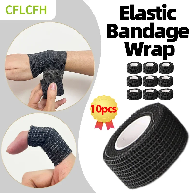 10 rolek sportowy bandaż elastyczny Wrap Stretch samoprzylepny bandaż samoprzylepny 10 cm * 4,5 m kolor skóry akcesoria do tatuażu