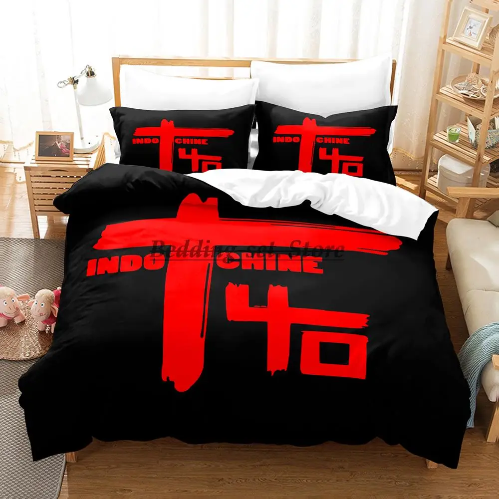 

Logo Indochine Rock Bedding Set Single Twin Full Queen King Size Bed Set Aldult Kid Bedroom Duvetcover Sets 3D Bed Sheet Set