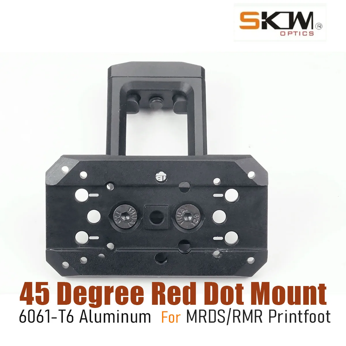 SKWoptics Tactical 45 Degree Red Dot Mount for RMR MRDS PrintFoot For 21mm Rail Picatinny view 4
