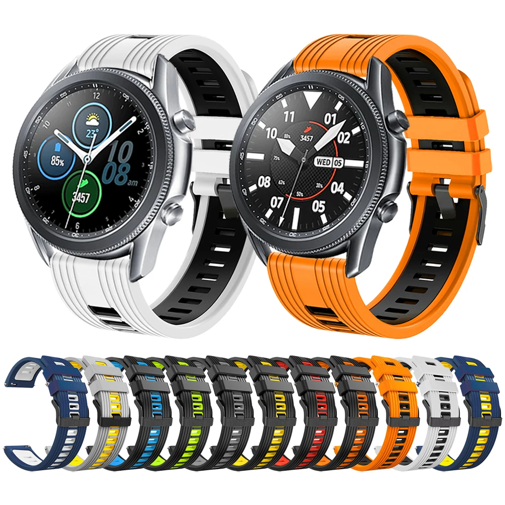 

22mm Strap For Samsung Galaxy Watch 46mm Replacement Watchband For Samsung Galaxy Watch 3 45mm Smartwatch Silicone Band Bracelet