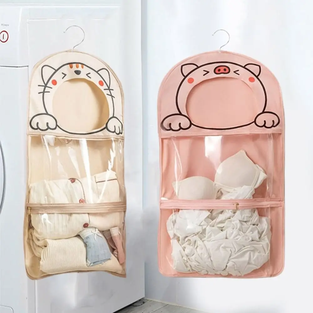 

Wall Mounted Dirty Clothes Storage Bag Waterproof Foldable Laundry Bag with Hook Large Capacity Clothes Hanging Basket Shower
