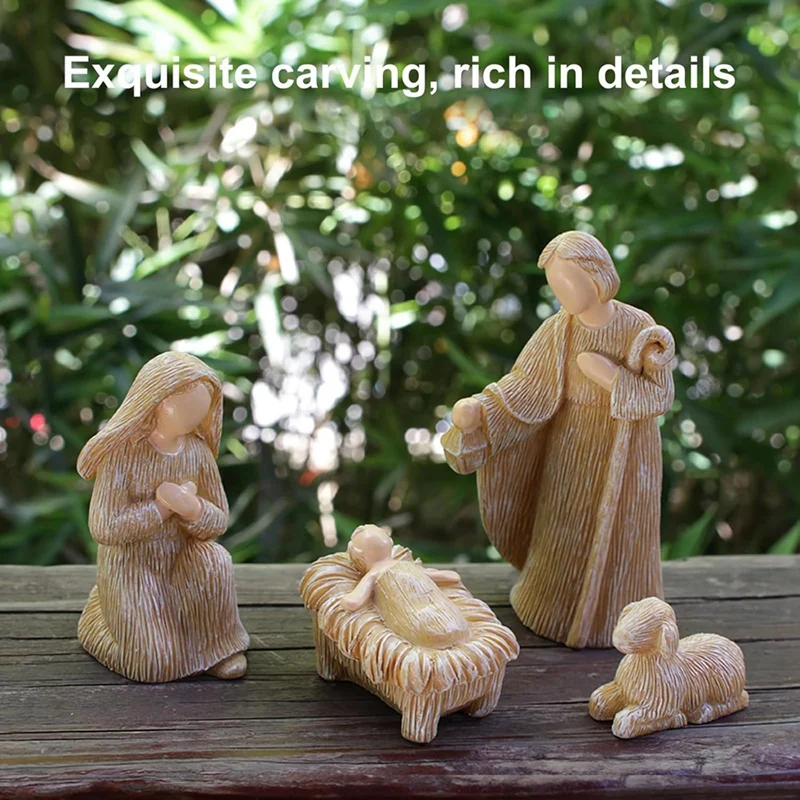 Christmas Nativity Set, Set Gift Ornaments Crafts Decoration, Living Room Bedroom Decorative Accessories-ABHG view 5